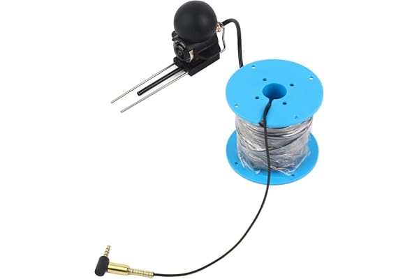 HELEVIA Enkel Fiskekamera HD 3,5 Mm Plugg Undervattens CVBS Fishfinder-kamera med Fiskekabel för Marin (30 m/98,4 fot)