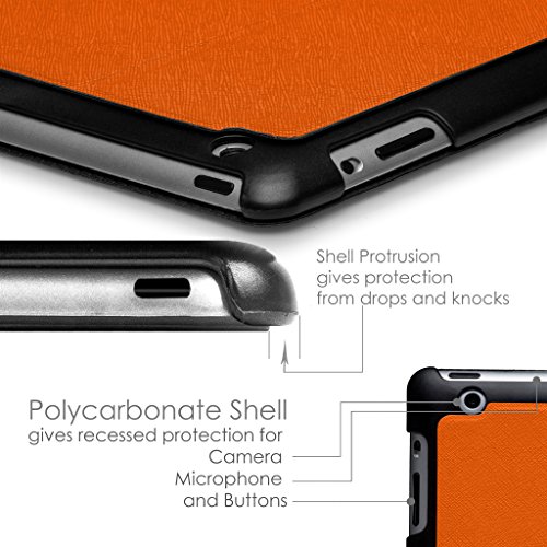 Forefront Cases® Neue Leder Hülle / Tasche / Case / Cover für Apple iPad 2 / iPad 3 / iPad 4 – Rundum-Geräteschutz und intelligente Auto-Sleep-Wake-Funktion mit 3-JAHRES-GARANTIE VON FOREFRONT CASES – inkl. Eingabestift und Displayschutz - 6