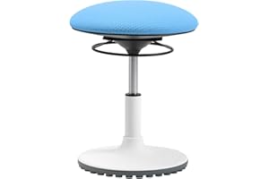 ‎TOPSTAR TOPSTAR Living Chair Move Kids höhenverstellbarer Kinderhocker mit drehbarem Sitz, Sitzhöhe von 39-47 cm, hellblau türkis