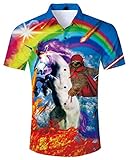 Patrones de impresión creativos: estas camisas casuales para hombres cuentan con impresión 3D con estampados florales hawaianos, estampados de animales y colores brillantes para que luzcas atractivo en todas partes.