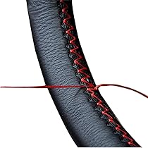 Coprivolante In Lino Per Auto - Anti-Scivolo, Assorbente, Per Volanti Da 37 A 38.25 Cm, Stile Etnico - Foto 3