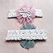 Etosell Kids Baby Gauze Flowers Headband Lace Bow Hair Wear Hairband Ribbon Pink
