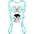 Neck Massagers,Handheld Neck Massage Roller Pressure Point Neck Massager for Neck Pain 6 Roller Manual Neck Massager Shoulder Relaxer Muscle Relax Tension Relief (Blue)