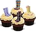 Produktbild GUMMISTIEFEL MISCHUNG - 12 essbare hochwertige stehende Waffeln Kuchen Toppers - WELLY MIX
