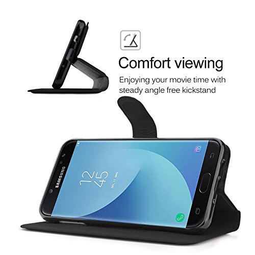 Funda Samsung Galaxy J7 2017 Carcasa KuGi Slim Flip Cover Carcasa Billetera Cartera de cuero PU Caso Monedero Multi-Angle Shockproof Silicio Protectora de Carcasa con Soporte Plegable para Samsung Galaxy J7 2017 SM-J730F Nuevo modelo Smartphone--negro reviews Funda Samsung Galaxy J7 2017 Carcasa KuGi Slim Flip Cover Carcasa Billetera Cartera de cuero PU Caso Monedero Multi-Angle Shockproof Silicio Protectora de Carcasa con Soporte Plegable para Samsung Galaxy J7 2017 SM-J730F Nuevo modelo Smartphone--negro