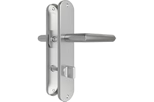 AwmnSrman Drückergarnitur WC Badezimmer Türschloss Türgriffe Innentüren Türklinke 240 * 50 mm Silber