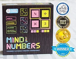Kitki Mind Your Numbers Math Game Stem Puzzles for Kids, 8+ Years (Multicolour)