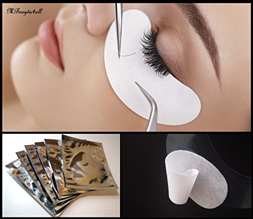 10 pairs Lint Free Under Eye Patch for Semi Permanent Eyelash Extensions- Silver Bags