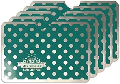 5 Teal RFID/NFC Blocking Credit Card Sleeves by Card Care Plus ™ | Protect Each contactless Card in Your Wallet for The Best Protection | Proven to Work by Thousands of Happy customers!