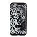 Produktbild iPhone 6 6S Hülle, Chreey [Schwarze Schönheit] 2in1 Mischung Weich TPU Silikonhülle + Hart PC Plastik Rückschale Schutzhülle Persönlichkeit Prägemuster Handyhülle Protective Backcover Bumper Case [Weiß Schädel]