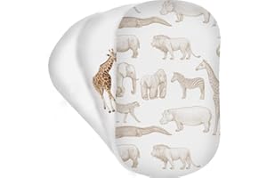 Bear's Little Fish- Spannbetttuch für die Wiege - 3er-Pack aus 100% Atmungsaktiver Baumwolle für Junge und Mädchen, Beige and White, Passend für die Meisten Bettlakenunterlagen