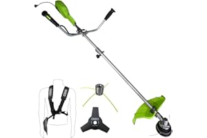 Débroussailleuse électrique 1400W - 2en1 - Coupe-bordure - Tête double fil - Tête universelle alu - lame 3 dents