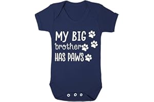 Miammo My big brother has paws (new baby animal sibling announcement) [BBY3] baby grow vest