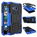 Produktbild SsHhUu Microsoft Lumia 550 Hülle, Premium Rugged Stoßdämpfung & Staubabweisend Kompletter Schutz Hybrid-Koffer mit Ständer Telefon Kasten für Microsoft Lumia 550 / Nokia 550 (5.7") Blau