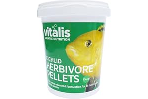 VITALIS AQUATIC NUTRITION Vitalis Cichlid Herbivore Pellets Tropical Fish Food 260g