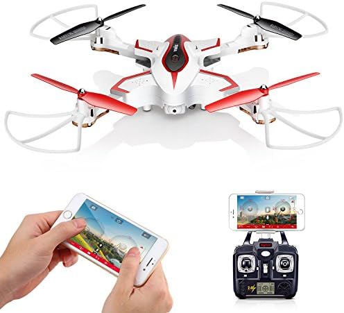 AUKWING RC FPV Folable Quad Copter with Altitude Hold Pointing Flight  4CH 6Axis Gyro RC Drone with Camera of Syma X56W White