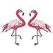 Produktbild Lanlan Sommer Kleidung Stoff Buttons DIY Bekleidung Zubehör Flamingo Patches für Kleidung Eisen auf bestickt Applikationen, rot, 15*9.6cm