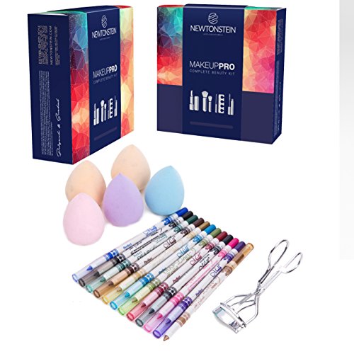 MakeUpPro – 291-teiliges Pflegeset mit 180 Farben, Make-up, Lidschatten, Schimmerpalette, 66 Farben Lipgloss-Palette, 12 Glitzerfarben für Augen und Liplinerstiften, 12-teilige Makeup-Bürsten, 15 Farben Concealer, 5 Make-up Tränenschwämme + professionelle Wimpernwickler - 3