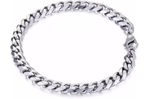 DVRK Pulsera Hombre Plata de 7 mm con Base de Acero Inoxidable 316L