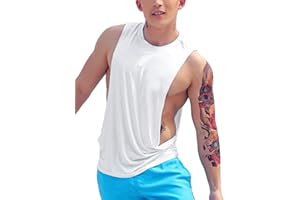 GYMAPE Uomo Giromanica Asciugatura Veloce Canotta per Bodybuilding Allenamento Camicie Muscolose Senza Maniche