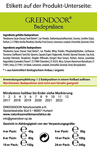 Greendoor Badepralinen süße Tierfiguren – 6er Karton, nach Honigmilch duftend, für 6 pflegende Cremebäder, mit BIO Kakaobutter, handgefertigte Naturkosmetik, kleines Geschenk, Pflegebad, Badezusatz - 4