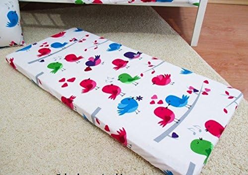 LHE Baby crib cradle bassinet fitted sheet size 90x40 100% cotton (1126 LOVE BIRDS)