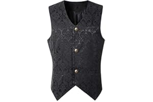 STRICKJACKE DAMEN DASONGFF Dasongff Chaleco gótico medieval para hombre Sakko Vintage Frack chaqueta retro gótica Victoriana steampunk Coat uniforme fiesta disfraz vampiro cosplay disfraz victoriano chaleco victoriano