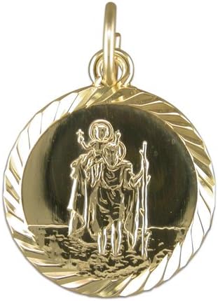 9ct Gold ST Christopher Medium diamond-cut round