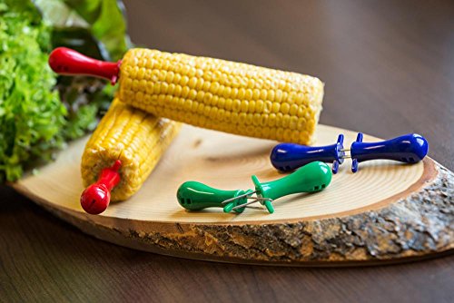 culinario BBQ 8er-Set Maiskolbenhalter mit Edelstahl Doppelspitzen und Kunststoffgriffen, 7,8 cm Länge - 3