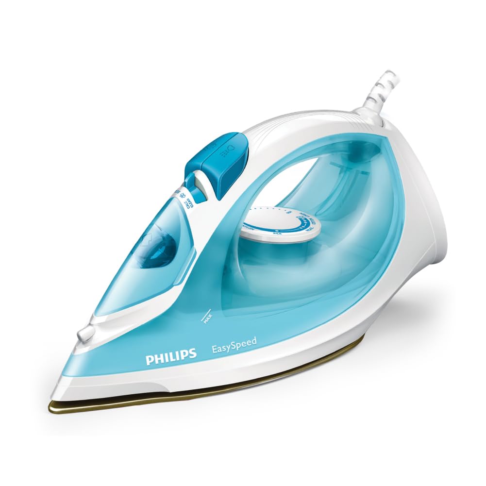 PHILIPS Plastic Steam Iron Gc1028/20 Review: Golden Non-Stick Soleplate & Drip Stop Technology
