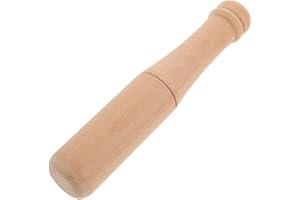 Angoily Martillo de madera de haya, tallado en madera, martillo de de haya, cuero, artesanía, costura, grabado, martillo, DIY, juguete