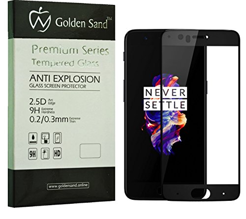 OnePlus 5 Tempered Glass,Premium Series 2.5D Full Screen Guard for One Plus 5 Midnight Black Colour with LED Hole,Case Friendly Design by Golden Sand RS.509 (58.00% Off) - Amazon