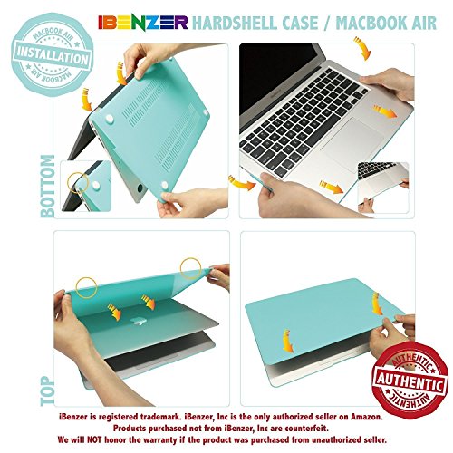 iBenzer – Soft-Skin-Serie Kunststoffabdeckung des schweren Kastens für Macbook Air 11.6“ (A1465 / A1370) NO CD-ROM, US Flagge MMA11USFL - 6