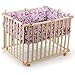 BABY VIVO WOODEN PLAYPEN SQUARE 100x75 CM WITH REMOVABLE WASHABLE INLAY VIOLET