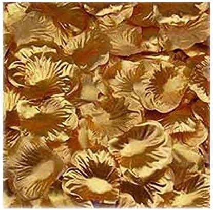 GODHL 100pcs Silk Rose Petals Wedding Party Table Home Decorations Flowers (Golden)