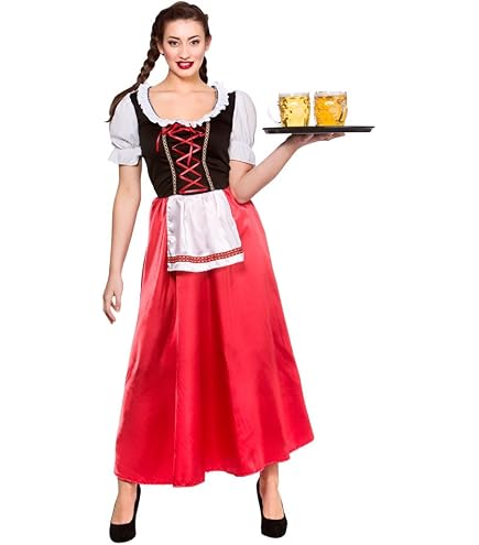 Adult Beer Man Maid Costume - Oktoberfest Muscle Superhero Halloween Fancy Dress