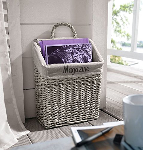 DEKO-KORB "Magazine" WEIDENKORB RATTANKORB AUFBEWAHRUNGSKORB ZEITUNGSKORB ZEITSCHRIFTENKORB
