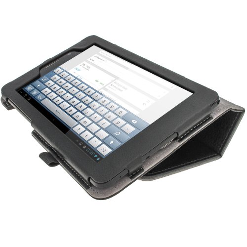 igadgitz Schwarz PU Ledertasche Hülle Folie Cover für Asus FonePad ME371MG 7″ Tablet mit Multi Winkelbetrachtung Stand + Stylus Schift Halter + Displayschutzfolie - 6