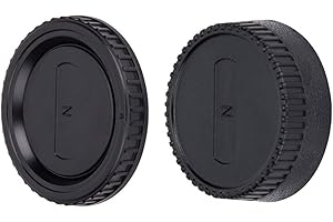 JJC Body Cap + Rear Lens Cap Set for Nikon F Mount DSLR Cameras & Nikon F Mount Lens System (1 Set)