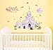 ufengke® Cartoon Princess Castle Wall Decals, Children's Room Nursery Removable Wall Stickers Murals