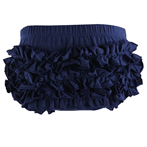 Wennikids Baby Girl's Cotton Shorts and Diaper Cover Bloomers Medium Navy Blue