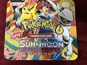 DollsnKings Pokemon Sun & Moon Guardian Rising Trading Cards - Game in Metal Box