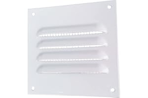 NORDBORN Rejilla de ventilación metálica con red para protección contra insectos(10 x 10 cm)