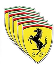 Pack 5 pegatinas Ferrari Scudetto 4 x 5,3