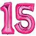 Produktbild Ballon Zahlen 1-99 in Pink - XXL Riesenzahl - zum Geburtstag - Riesen Luftballon (15)