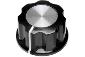 POWER TOOL Potentiometerknöpfe Powertool 6 mm Lochdurchmesser Potentiometer Knöpfe Volumen Amp Dial für 6 mm Schaft Topf Aluminium Kappen Knöpfe (5 Stück)