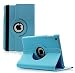 Produktbild iPad AIR2 Fall – 360 Grad Drehbar Ständer Cover mit Auto Sleep Wake für iPad AIR2 Displayschutzfolie Blau Blau One Size