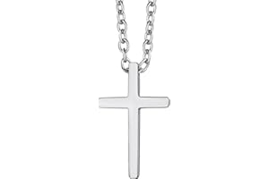 Richsteel Collier Croix Homme Or/Noir/Acier Inoxydable - Pendentif Croix avec Chaîne Réglable - Bijoux Chretienne Catholique Religion Croix pour Hommes Femmes Adolescents