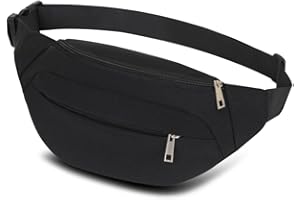 RIDIRUN Marsupio Sportivo Running Outdoor Fanny Pack Bag da Uomo Donna Marsupi alla Moda in Nylon con Cinturino Regolabile Rapido per Corsa Escursione Ciclismo (Nero)