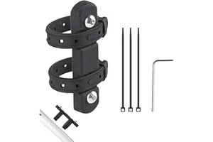 BIBITI Porte Gourde Velo Convertisseur,Noir Support Porte Bidon VTT Adaptateur,Universal Adjustable Cup Base Antidérapante,Accessoires D'équitation avec Sangle Antidérapante pour Porte-Bidon Vélo sans Vis
